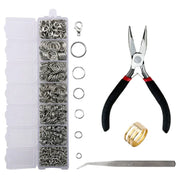 A Set Jewelry Findings Tool Set Open Jump Rings,Jewelry Pliers, Lobster Clasps hooks, jewelry tweezers Jewelry Making Supplies
