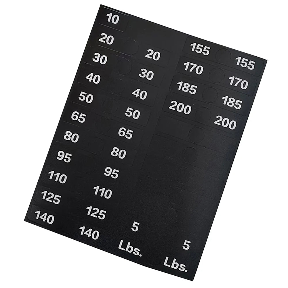 1pc Fitness Equipment Weight Stickers 4.5/7-91/120kg 5-103kg 5-162.5kg Weight Stack Labels Sticker Gym Counterweight Block Parts