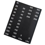 1pc Fitness Equipment Weight Stickers 4.5/7-91/120kg 5-103kg 5-162.5kg Weight Stack Labels Sticker Gym Counterweight Block Parts