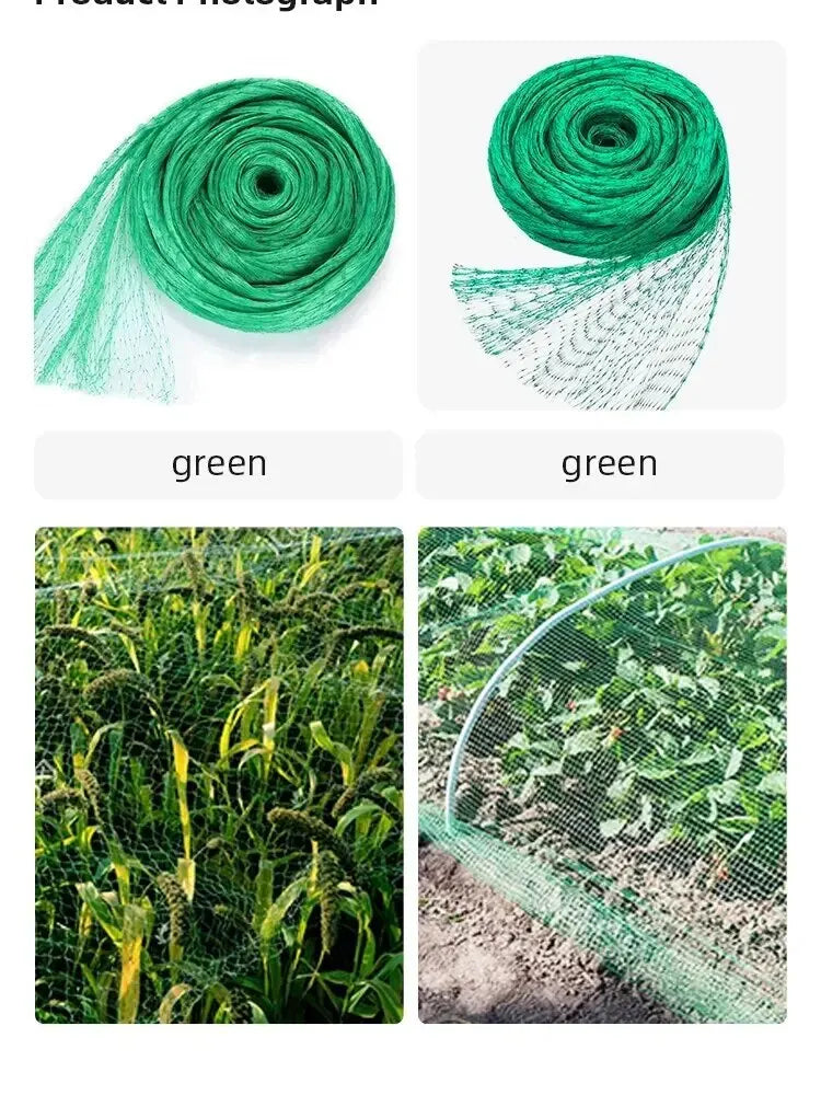 Garden Netting Green Woven Mesh Protect Plants Fruits Flowers Trees Stretch Fencing Durable Net Stops Birds Deer Animals