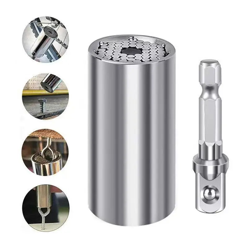 Multi-functional tools: right-angle ratchet screwdriver, ratchet wrench socket set, magic socket, EDC multi-tool folding knife