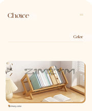 Desktop Bookshelf Home Living Room Small Decoration Bamboo Decorative Shelf Desk Multi-shelf Bookcase Storage Shelf