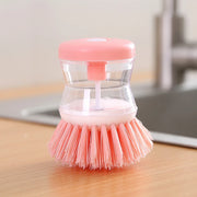 Kitchen Wash Pot Dish Brush Utensils with Washing Soap Liquid Dispenser Household Cleaning Accessories