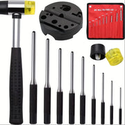 Roll Pin Punch Tool Set Storage Smithing Small Punch Long Tools Removing Repair Bench Block Roll Pin Punch Set Hammer Metric