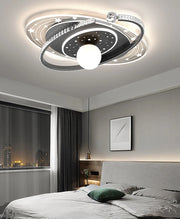 Nordic smart ceiling light home decor led pink blue star ring light  for children‘'s room dimmable luxury boy room decor lights