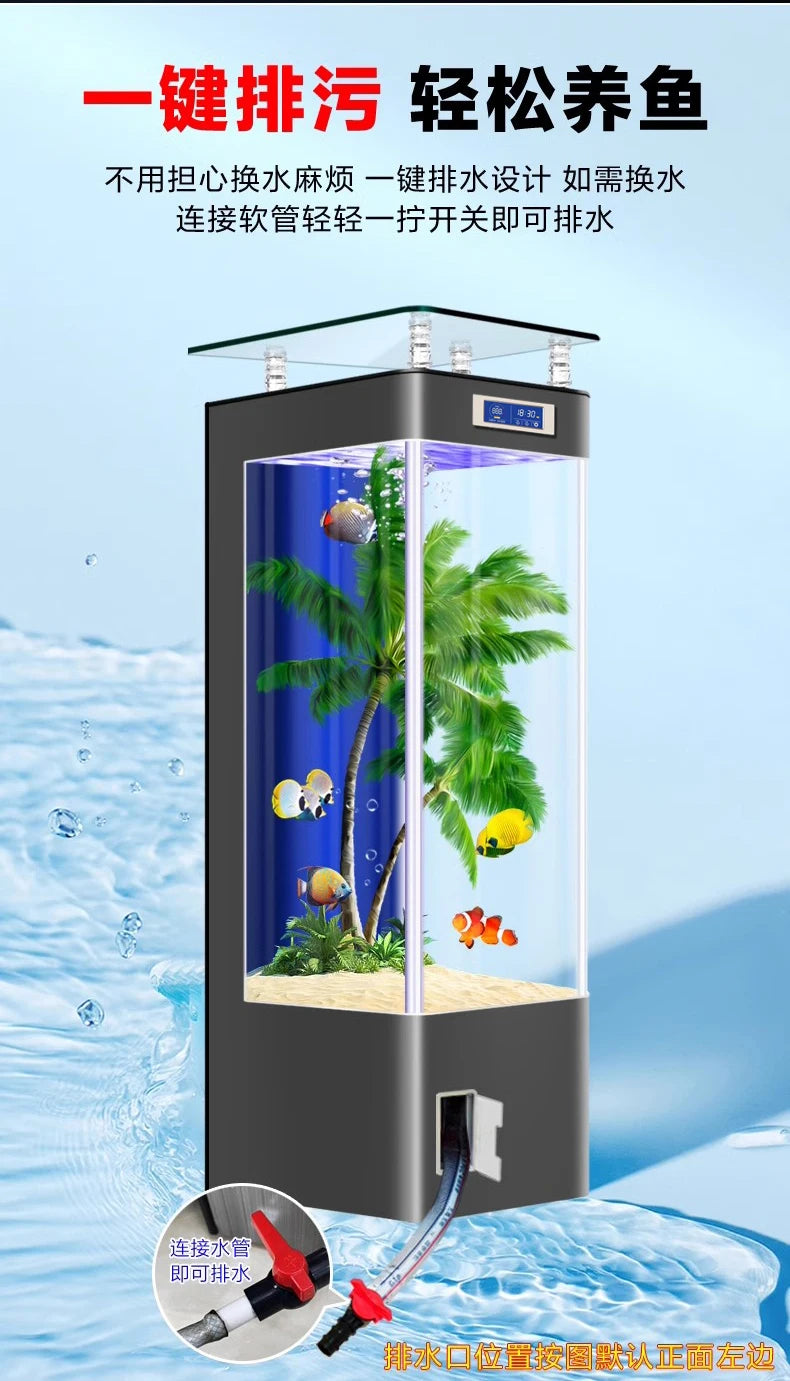 Fish Tanks Accessories New Style Aquarium Fish Bowl Modern Equipment Accent Decoration Aquarium Floor Furniture Acquario Lsyg
