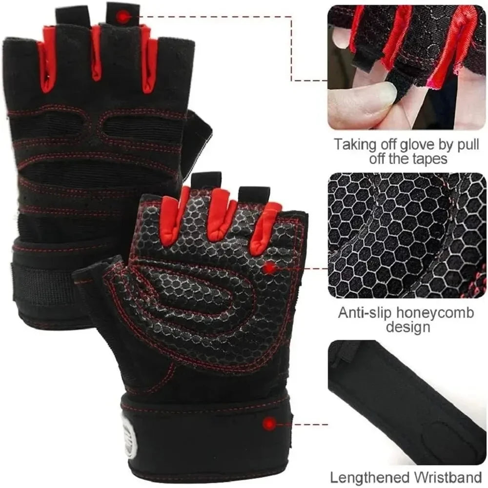 Gym Gloves Fitness Weight Lifting Gloves Body Building Training Sports Exercise Cycling Sport Workout Glove for Men Women