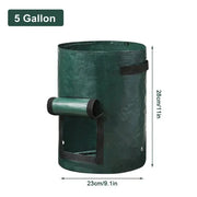 Garden Grow Bags 3/5/7/10 Gallon Potatoes Grow Bags Gardening Plant Growing Bags PE Fabric Carrot Vegetable Planter Container