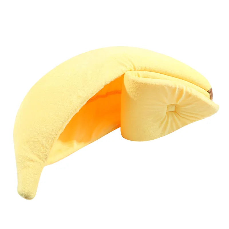 Banana Cat Bed House For Winter Funny Cute Cozy Cat Mat Beds Warm Durable Portable Pet Basket Kennel Dog Cushion Cat Supplies