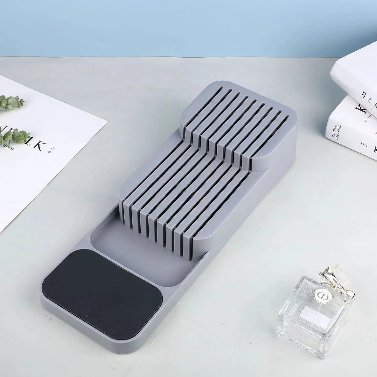 Kitchen Drain Tool Storage Rack Partition Plastic Box Cutlery Storage Tray Block Rack Knife Block Set home Kitchen Accessories