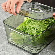 Food-Grade Refrigerator Storage Box Transparent with Lid Food Storage Containers Plastic Stackable Kitchen Organizer Camping