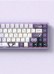 Anime Gaming Keyboard Keycaps 129 Key Set Pbt Material Five-Sided Heat Sublimation Transparent Side-Engraved Mechanical Keyboard