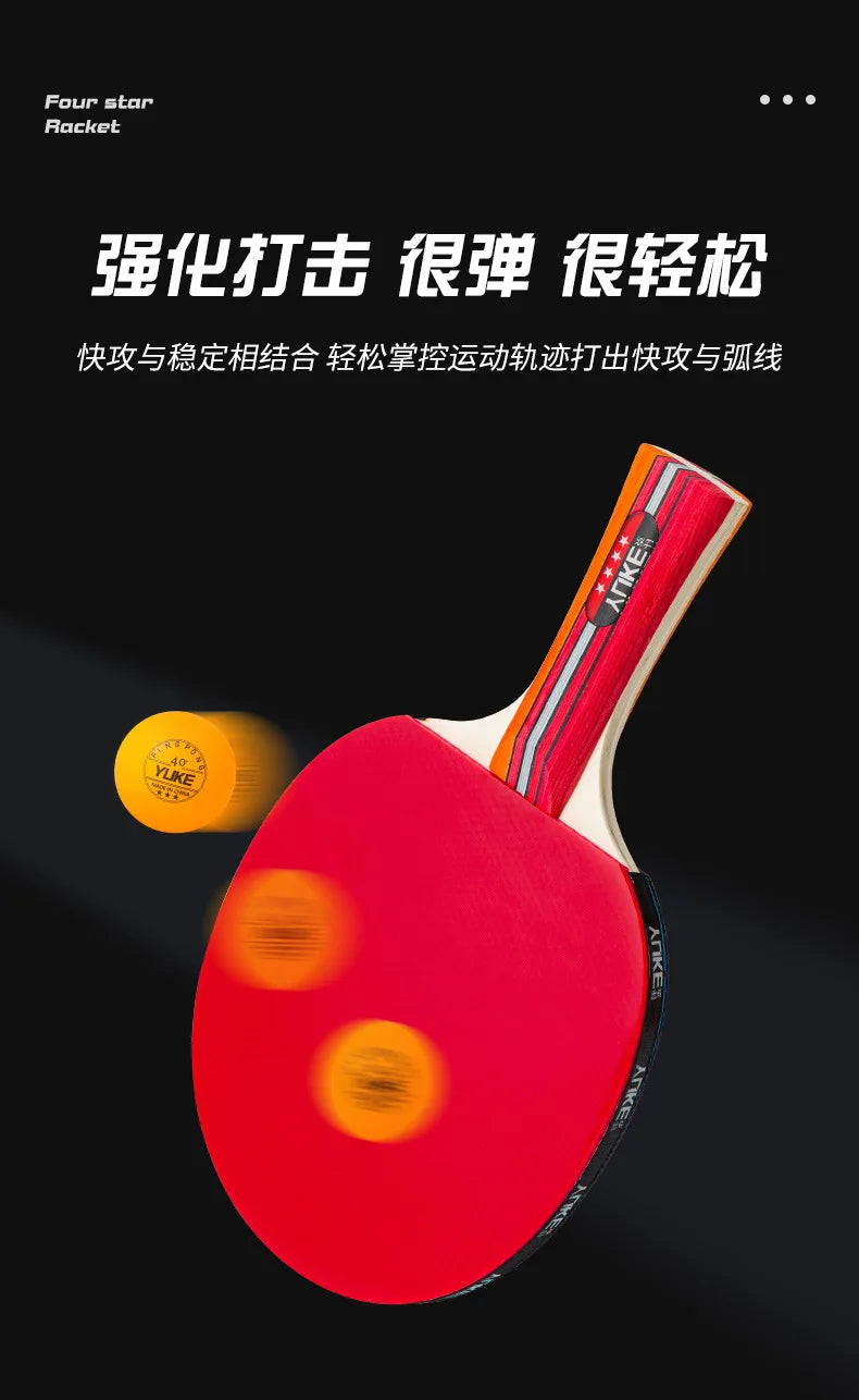 Professional-grade Table Tennis Racket Set for Beginners with Both Pen-hold and Backhand Grips