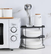 Kitchen Storage Corner Shelf Seasoning Pot Bowl Dish Glasses Countertop Organizer Rack 3 Tier Removable Cosmetic Makeup Holder