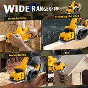 Electric Hand Planer for Dewalt 20V Cordless Handheld Power Planer Carpenter Home DIY Electric Router trimmer Power Tools