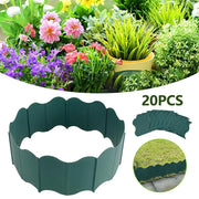 Green Garden Landscape Edging Border Lawn Edgings Decorative Landscape Fence Border for Yard Lawn Garden Flower Bed 20PCS