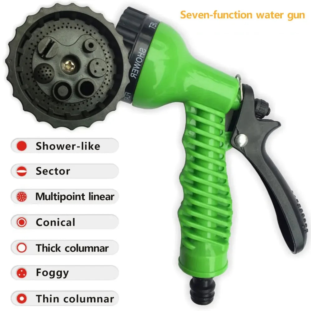 Garden Watering and Car Washing Magic Tool7High-Pressure Spray Gun Set with Foam Pot, Flexible Hose, Household Multi-Functional