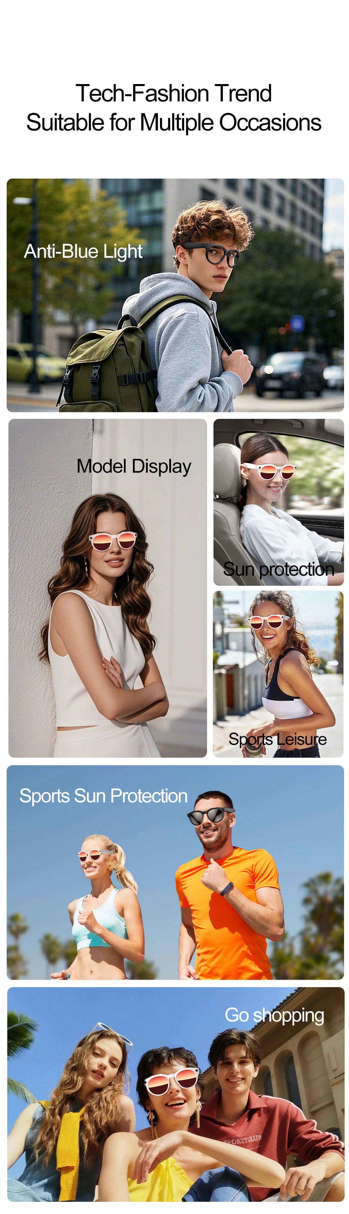 2026New800W Camera AI Glasses Men Color-Changing Smart Translation Glasses Photo Video Recording Waterproof Call SmartSunglasses