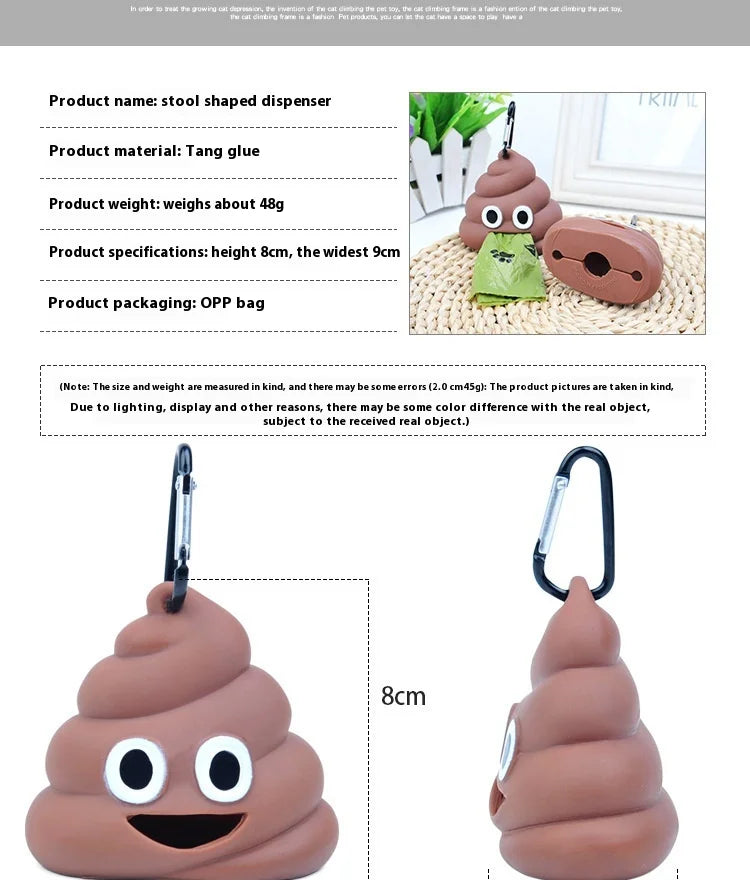 Pet Supplies - Garbage Bag Dispenser. Portable Degradable Dog Toilet Bag and Stool Storage Box for Cats and Dogs to Go Out