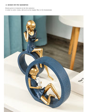 creative idea home accessories desk decoration Reading girl décoration miniature handicraft home decoration accessories  decor