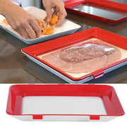 Food Preservation Tray Reusable Stacking Food Storage Trays With Seal Buckles for Storing Meal Fruits Vegetables Meat Leftovers