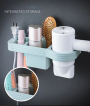 Home Accessory Set Storage Shelf, Holder for Storing Hair Dryer, Curling Iron, Bathroom Organizer