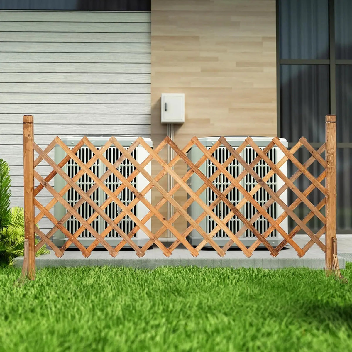 Garden Fence Wood Garden Fencing 2 Pack Extendable Instant Fence Wooden Garden Fence Expandable Freestanding Wood Garden Trellis