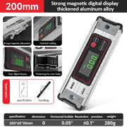 20-50cm Digital Spirit Level and Protractor Magnetic Spirit Level Bubble Level Aluminum Alloy Body Smart Level with Carrying Bag
