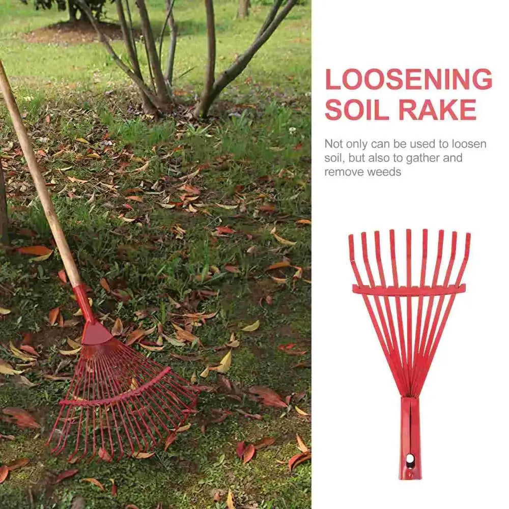 High-carbon Steel Rake Leaf Rake Fallen Leaves Rake Garden Lawn And Yard Metal Rake Farm equipment Tools