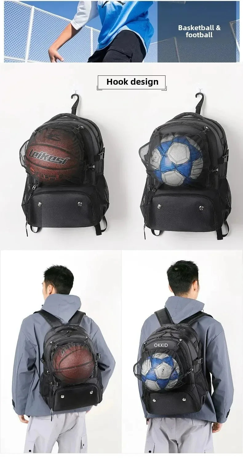 Basketball Backpack Large Sports Equipment Bag with Ball Holder & Shoe Compartment Sport Bags for Soccer, Volleyball,Gym, School