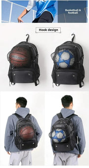 Basketball Backpack Large Sports Equipment Bag with Ball Holder & Shoe Compartment Sport Bags for Soccer, Volleyball,Gym, School