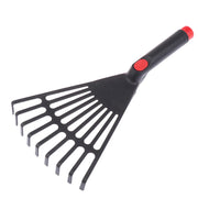 【E】1Pc Garden Grass Leaf Rake Plastic Rake Gardening Rake Lawn Hand Tool With Handle Tool For Garden Maintenance Plant Care