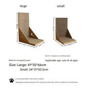 Cat Scratching Post L-shaped Cat scratch Board Wear-resistant Cat Scrapers Furniture Training Grinding Claw Toys Cat Scratcher