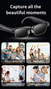 New 800W HD Camera Smart Glasses WFl Transmission Bluetooth Call AI Intelligent Voice Assistant Object Recognition Sun Glasses