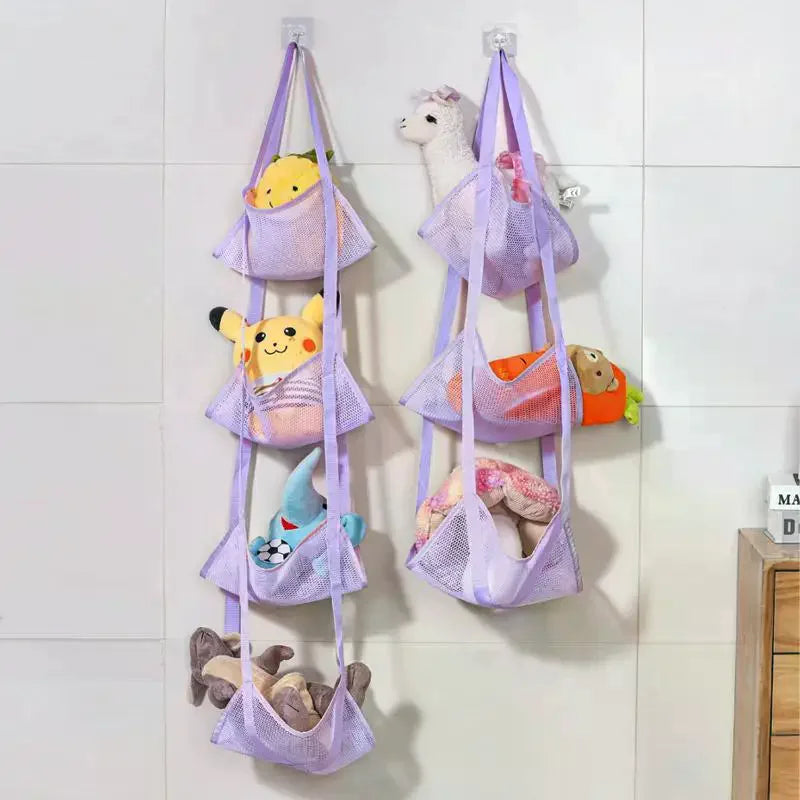 Storage Solution for Sports Equipment, Wall Mounted Mesh Hanging Bag for Basketball Soccer.