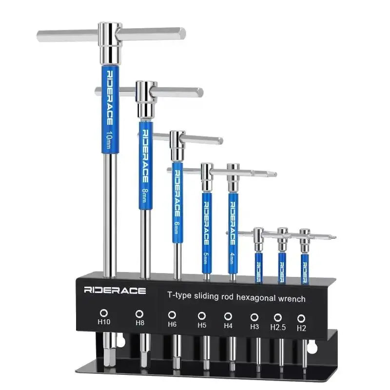 T-Handle Bicycle Hex Key Wrench Set 2-10mm CRV Steel Allen Key Bike Repair Tool for MTB Road Bike Maintenance Kit
