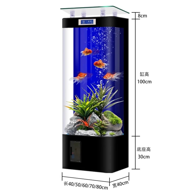 Fish Tanks Accessories New Style Aquarium Fish Bowl Modern Equipment Accent Decoration Aquarium Floor Furniture Acquario Lsyg