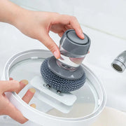 Kitchen Soap Dispensing Dishwashing tool Cleaning Brushes Easy Use Scrubber Wash Clean Tool Soap Dispenser Brush Gadgets