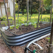 Metal Raised Garden Beds Land Guard Galvanized Raised Garden Bed Kit - Oval Large Metal Planter Garden Boxes
