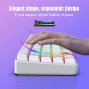 68-key gaming keyboard and mouse kit RGB backlit portable game wired membrane keyboards wireless mice mause for Home office