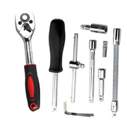 Professional Car Repair Tool Set Motorcycle Toolbox Set 46-Piece Set Car Repair Kit Ratchet Wrench Set Sockets Auto Repair Tools