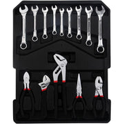 Wheeled Trolley Tool Sets,187Pcs Aluminum Trolley Case Tool Set Silver, Car Mechanics Repair Kit Set, Household Hand Tool Set