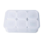 Food Storage Container 6 Grids Vegetable Fruit Fresh-keeping Box with Lid for Refrigerator Kitchen Spice Seasoning Storage Jar