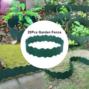 Green Garden Landscape Edging Border Lawn Edgings Decorative Landscape Fence Border for Yard Lawn Garden Flower Bed 20PCS