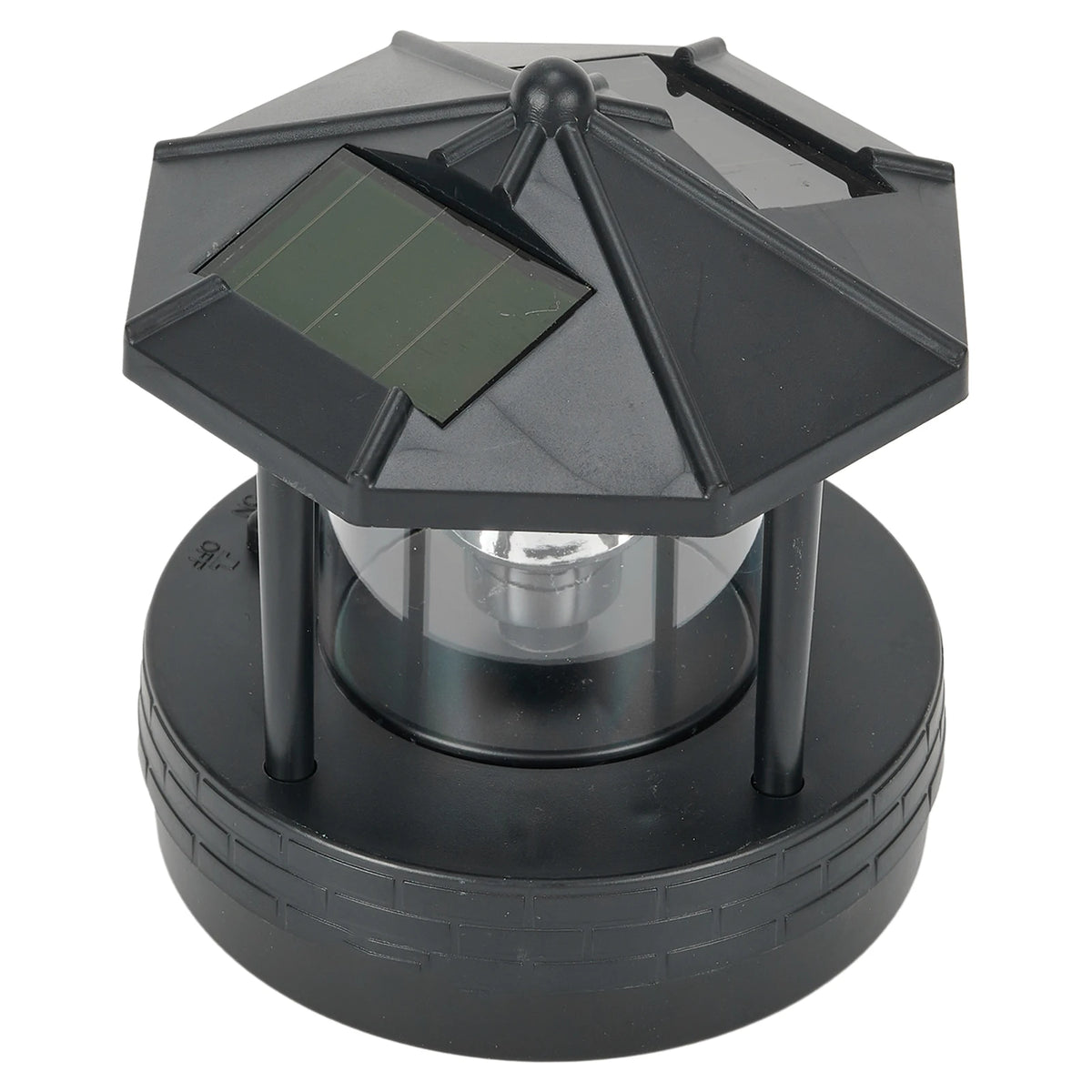 Garden Courtyard LED Solar Lighthouse Lawn Light Outdoor Waterproof Street Light Rotating Rockery Lighthouse Decorative Lights