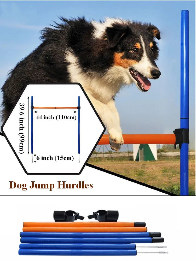 Pet Dog Agility Training Pet Obstacle Training Jumping Hurdles Bars Jumping Pole Tied Around The Pole Dog Training Pet Supplies
