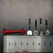 Kettle 1:12 Mini Kitchen Utensils Sets Cookware 1:12 Scale Kitchen Set Mini Alloy Mini Kitchen Cooking Kit House Props