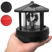 Garden Courtyard LED Solar Lighthouse Lawn Light Outdoor Waterproof Street Light Rotating Rockery Lighthouse Decorative Lights