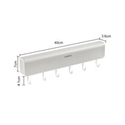 Bathroom Accessories Wall-Mounted For Bathroom Door  Clothes Key Organizer Punch-Free With Hook Shelf Storage Box Storage Rack