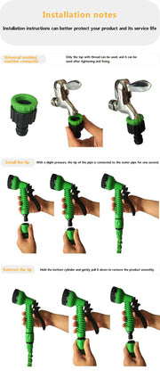 Garden Watering and Car Washing Magic Tool7High-Pressure Spray Gun Set with Foam Pot, Flexible Hose, Household Multi-Functional